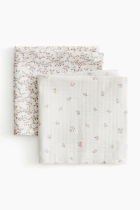 2-Pack Small Muslin Burp Cloths