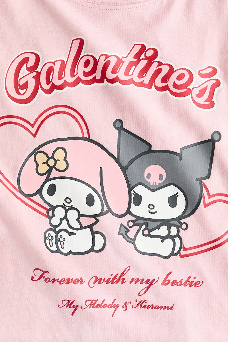 Cotton T-Shirt with Printed Motif