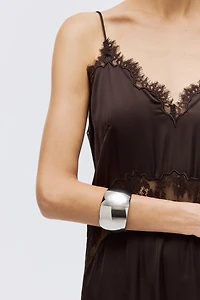 Lace-Trimmed Slip Dress