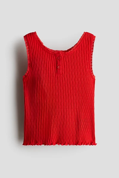 Pointelle Cotton Tank Top