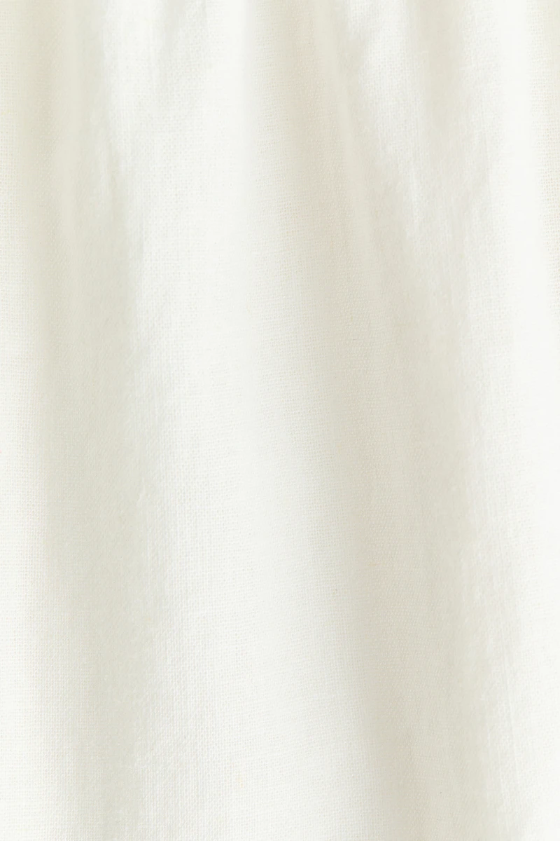 Wide-Leg Linen-Blend Pants