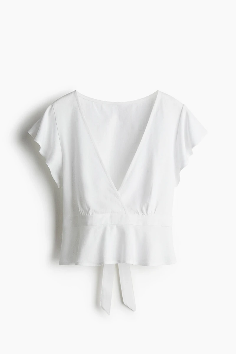Blouse en lin mélangé