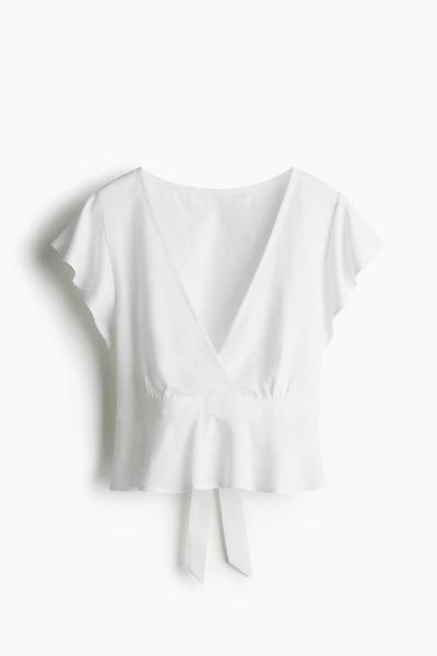 Blouse en lin mélangé