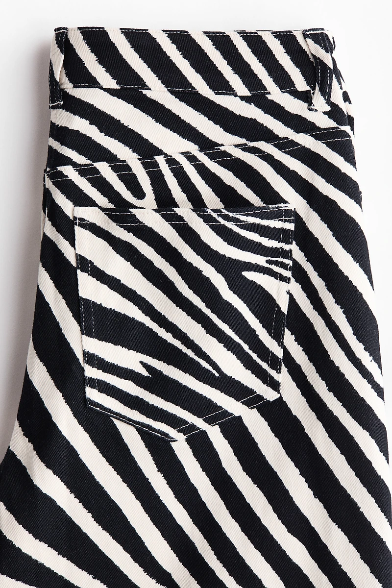 Barrel-Leg Twill Pants