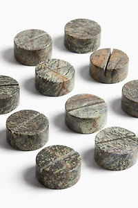 Lot de 4 supports de marque-place en marbre