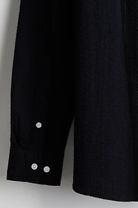 Loose-Fit Seersucker Shirt