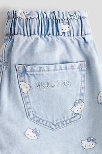 Loose Fit Denim Shorts