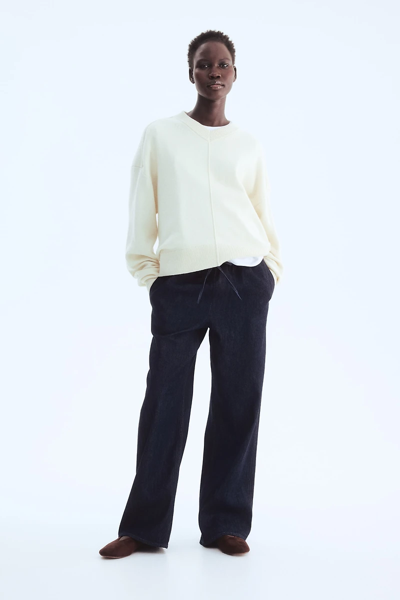 Denim Drawstring Pants