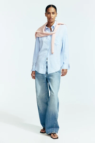 Linen-Blend Shirt