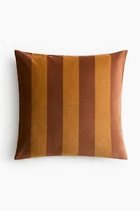 Housse de coussin rayée en velours
