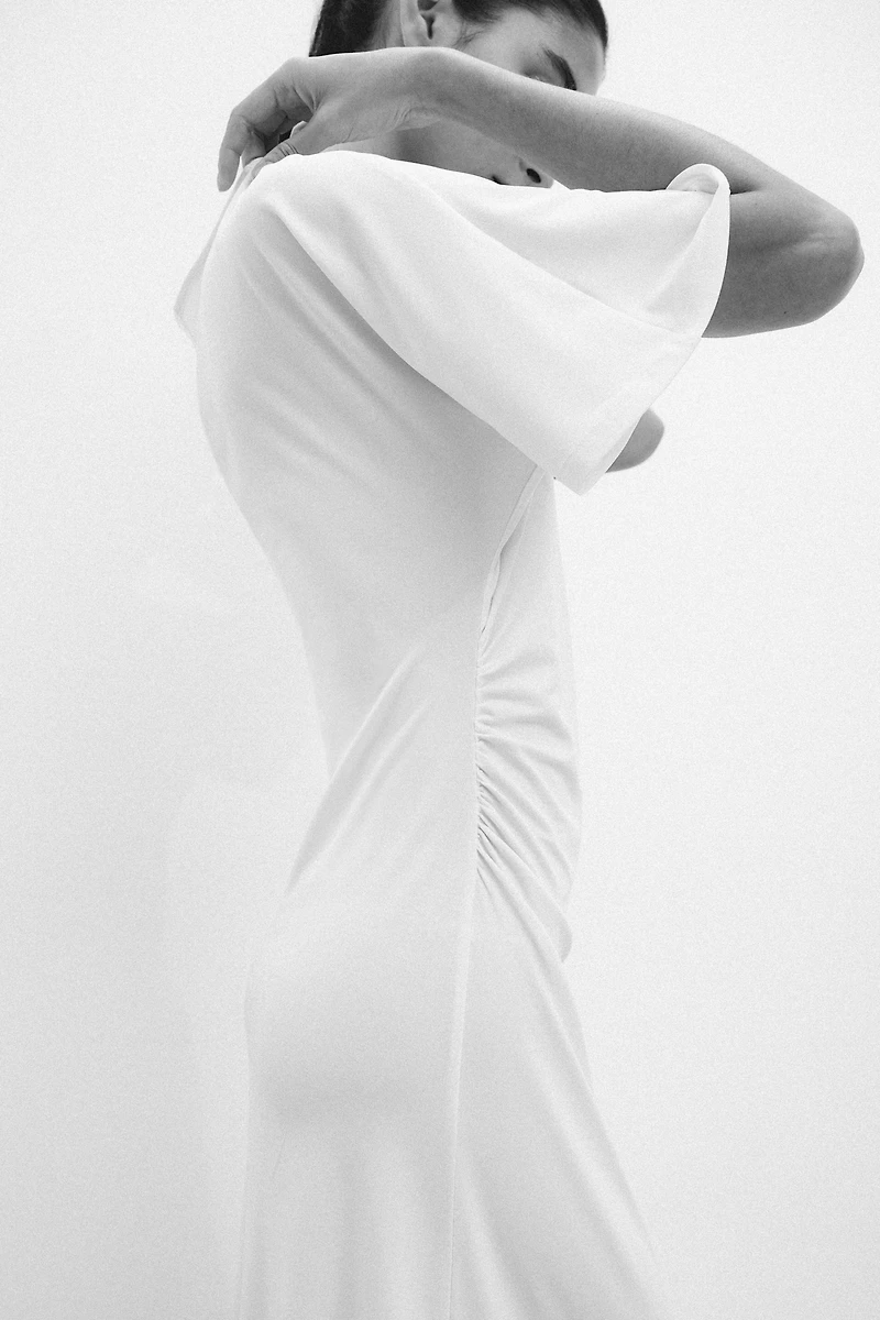 Draped T-Shirt Dress