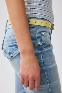 Jean près du corps semi-évasé taille basse