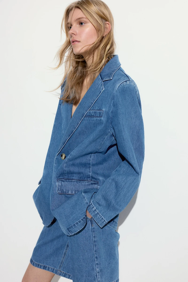 Oversized Denim Blazer