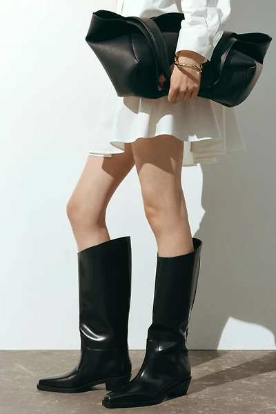 Block-Heeled Boots