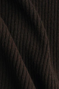 MAMA Rib-Knit Cardigan with Collar