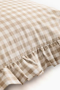 Ruffle-Trimmed Cotton Pillowcase