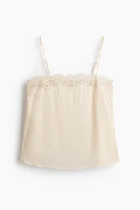 Haut à bretelles fines avec dentelle