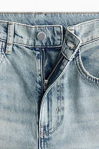 Jean taille haute coupe tonneau