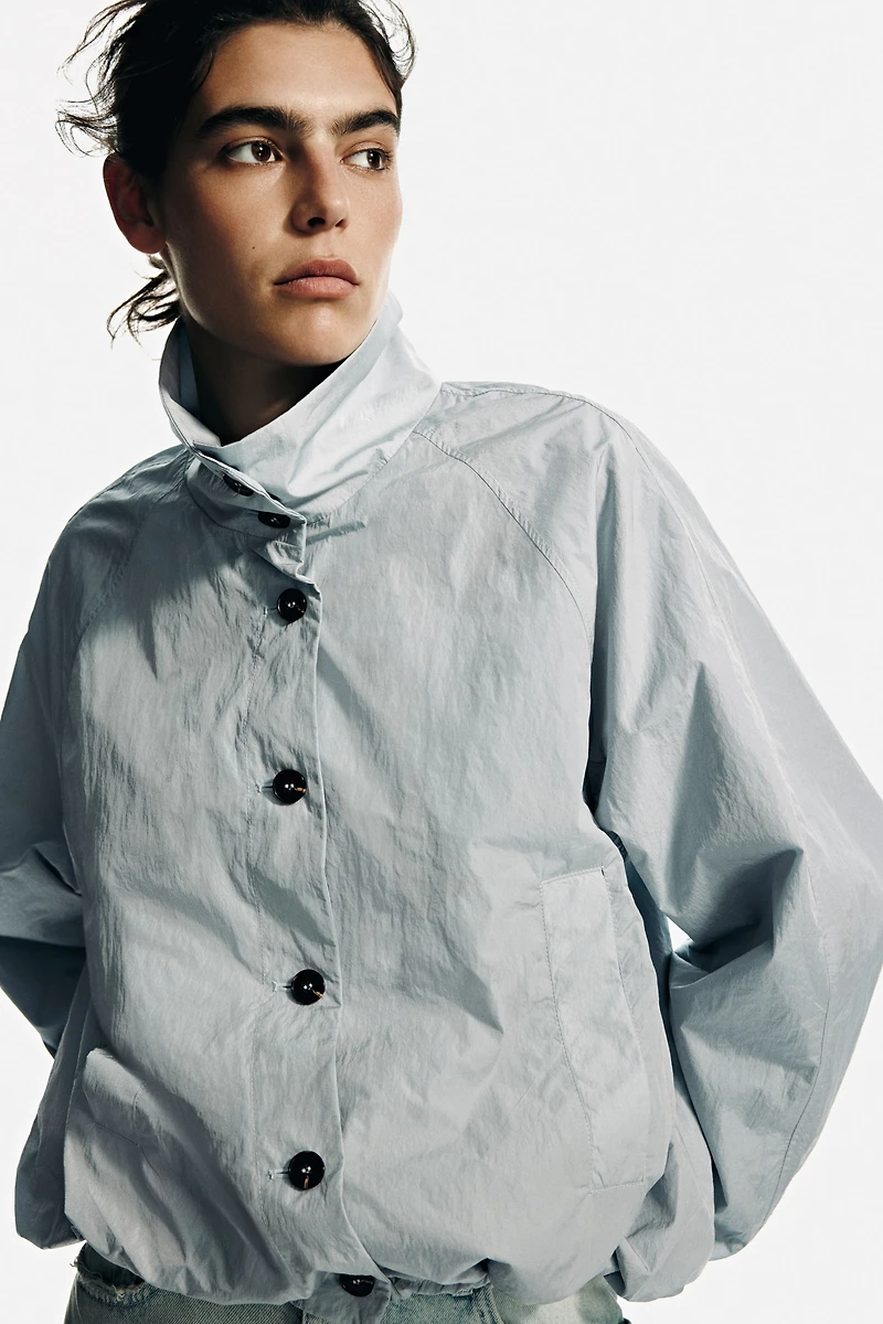Oversized Bubble-Hem Jacket
