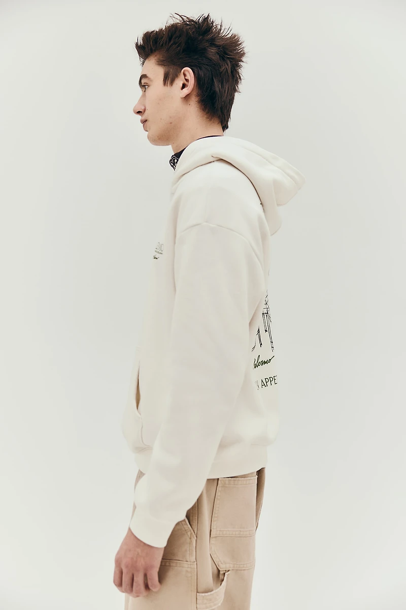 Chandail à capuchon imprimé Coupe Flottante