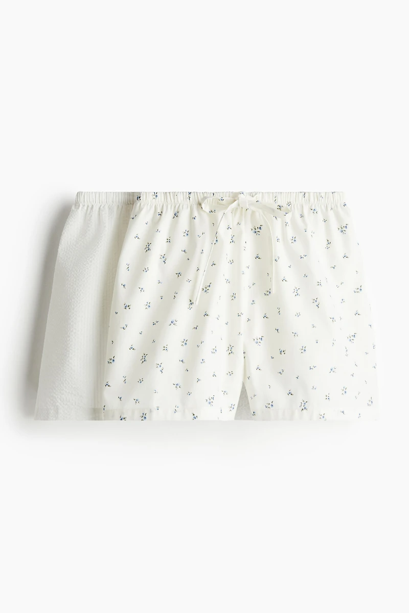 Lot de 2 shorts pyjama en popeline coton