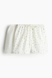 Lot de 2 shorts pyjama en popeline coton