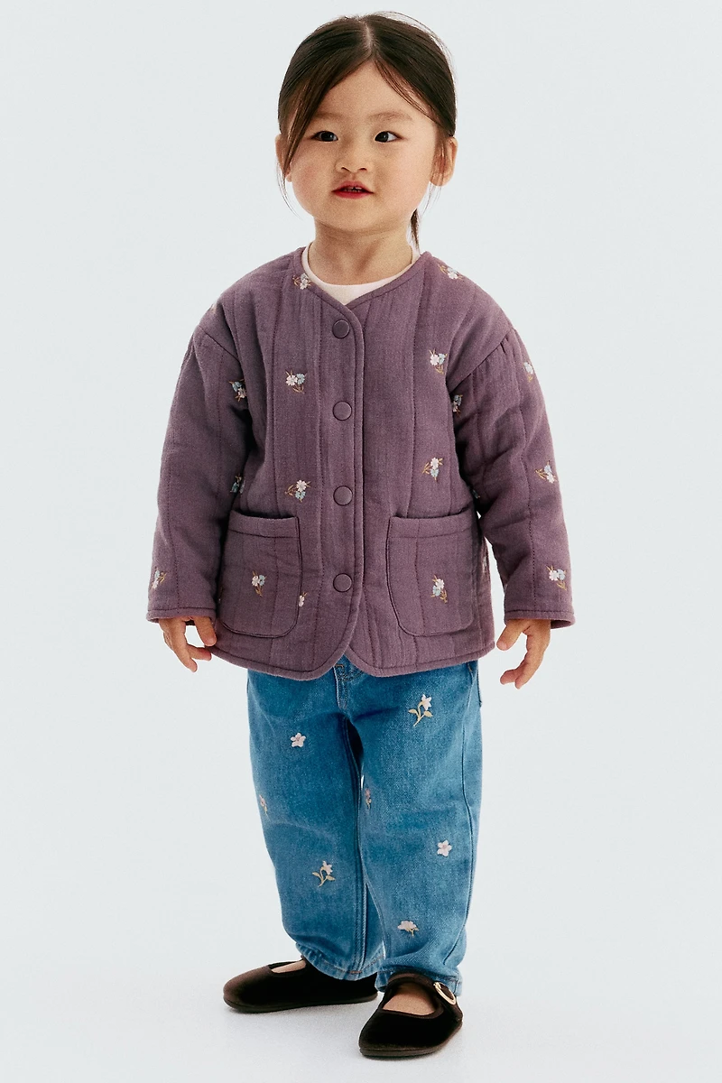 Embroidery-detail jacket