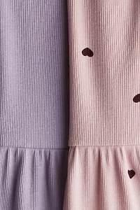 Lot de 2 robes en coton côtelé
