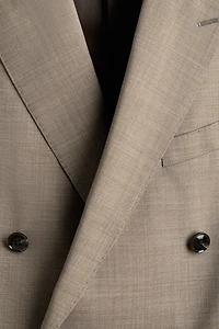 Regular Fit Wool-blend double-breasted jacket