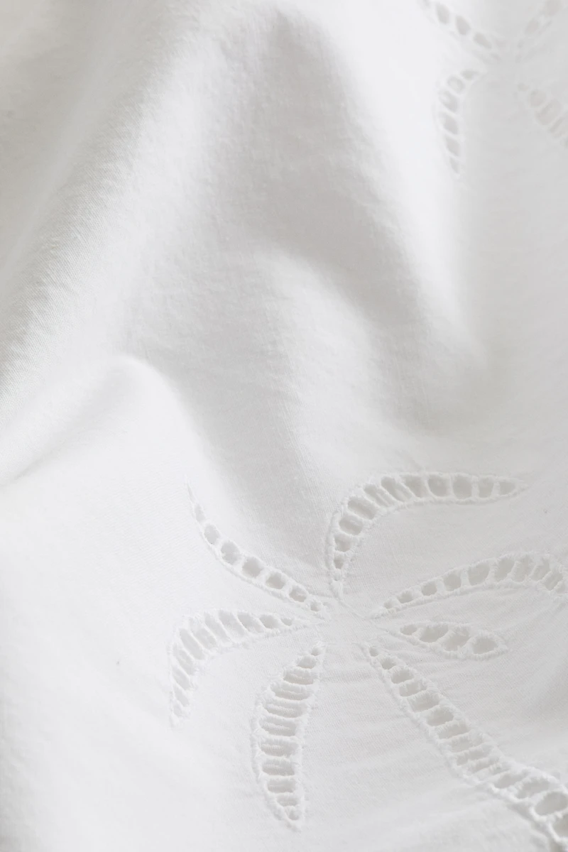 Pillowcase with Eyelet Embroidery