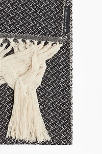 Châle frangé en coton