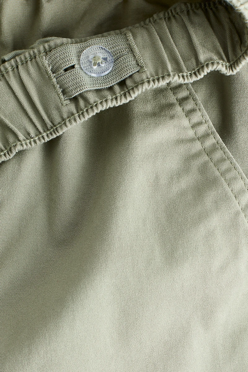 Cotton Twill Cargo Joggers