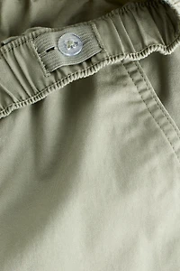 Cotton Twill Cargo Joggers