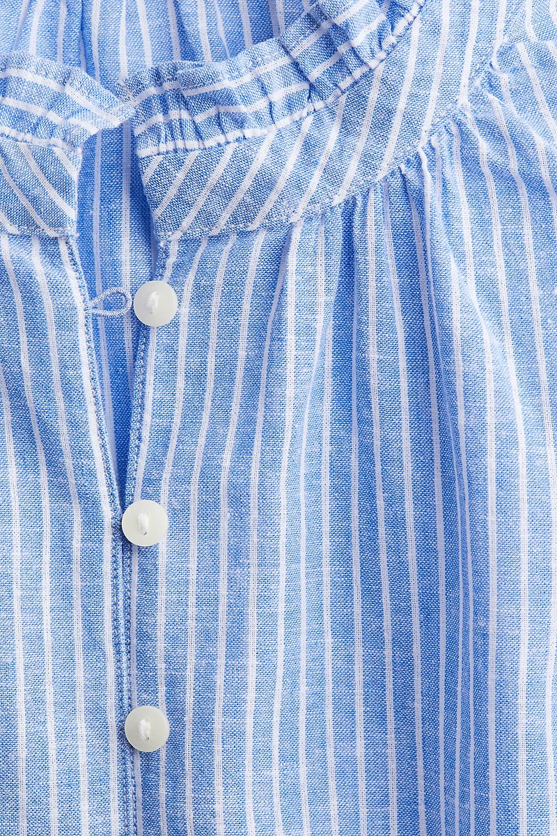 Blouse en lin mélangé