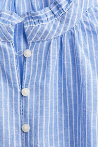 Blouse en lin mélangé