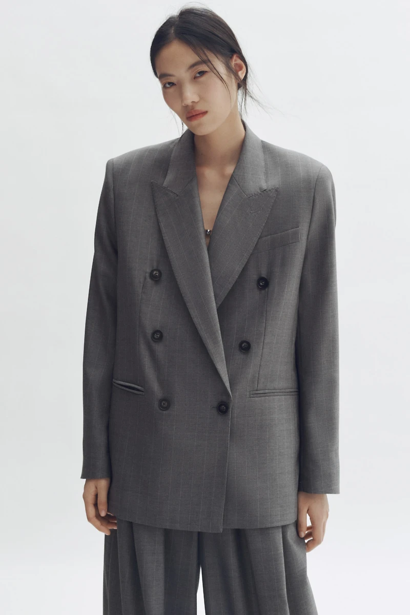 Double-Breasted Wool Blazer