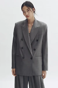 Double-Breasted Wool Blazer