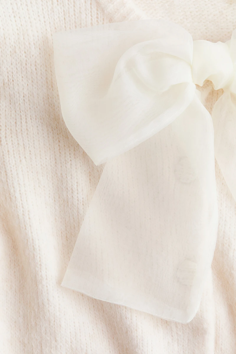 Bow-Detail Knit Cardigan