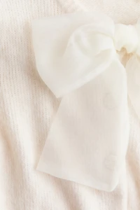 Bow-Detail Knit Cardigan