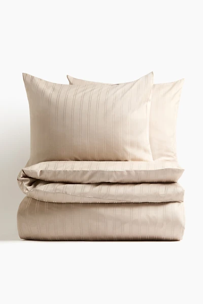 Housse de couette lit double en satinette coton