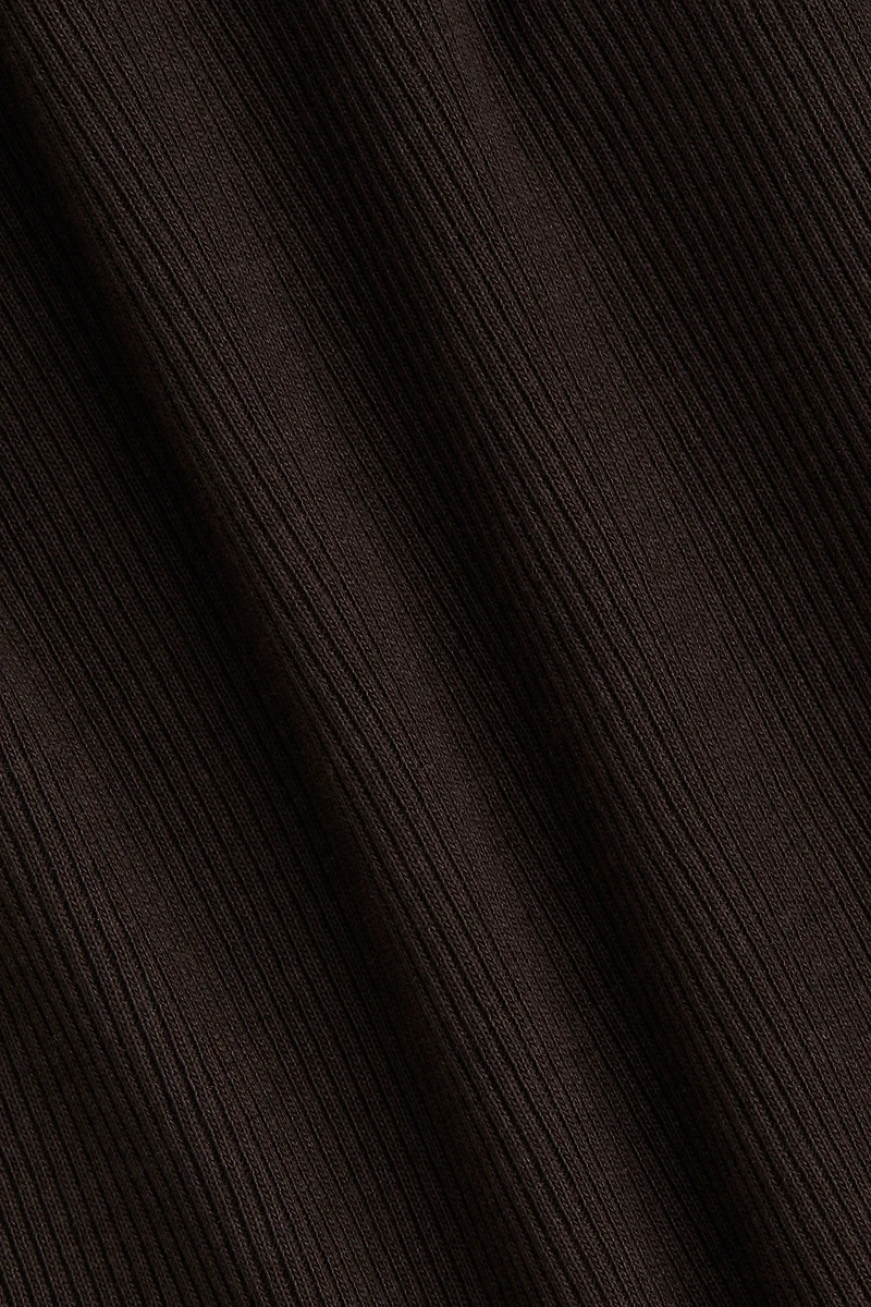 Haut en coton côtelé