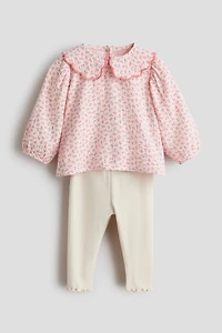 2-Piece Blouse and Leggings Set