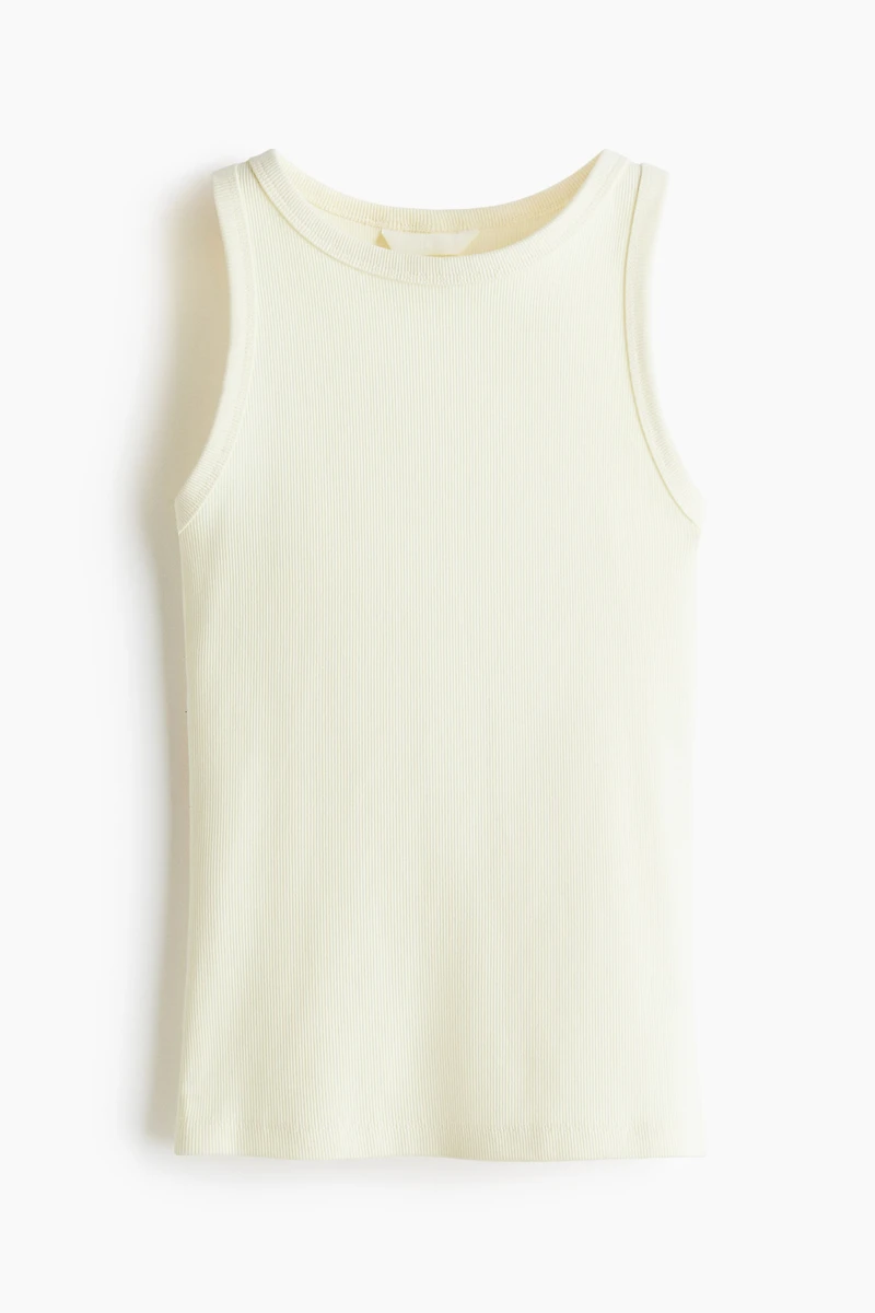 Ribbed Cotton Tank Top