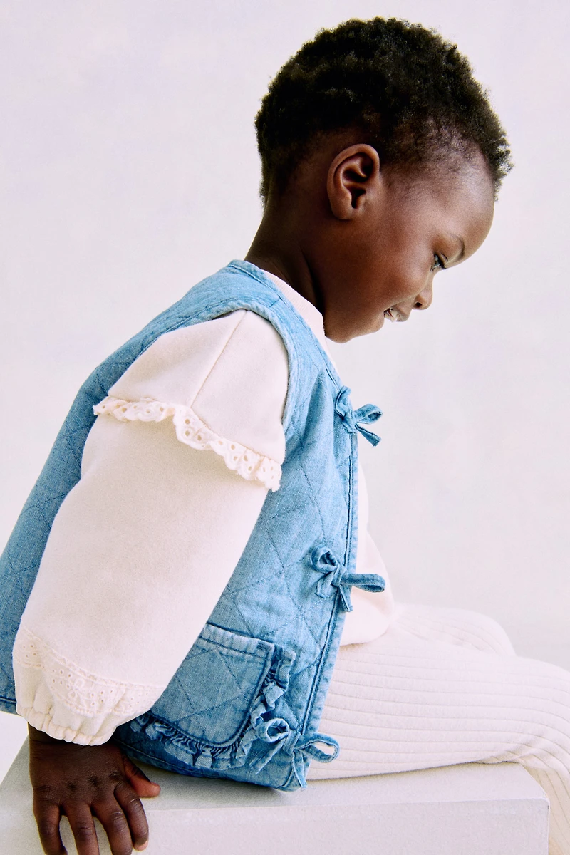 Quilted Denim Vest
