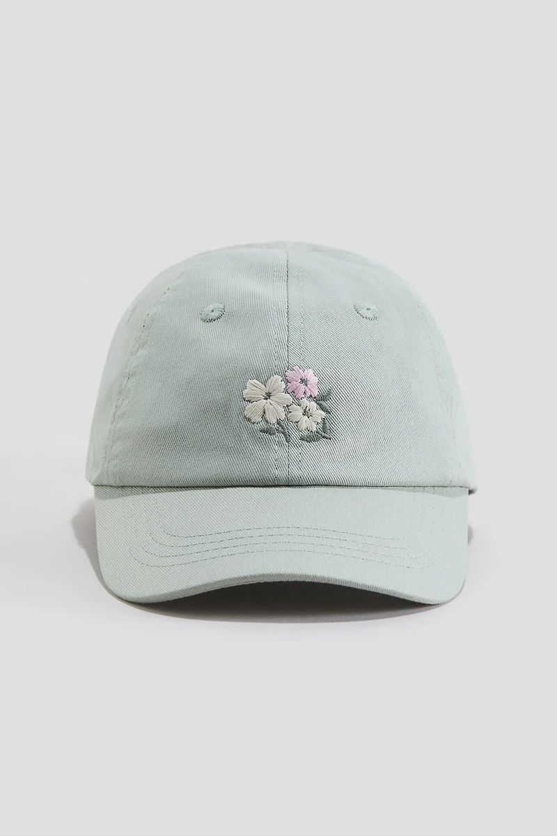 Cap with Embroidered Detail