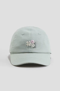 Cap with Embroidered Detail