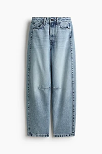 High-Waist Barrel Ankle Jeans
