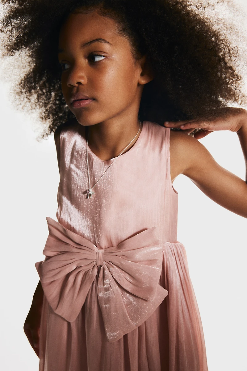 Bow-Detail Organza Dress