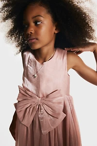 Bow-Detail Organza Dress