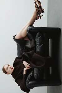 Kitten-Heeled Leather Slingbacks